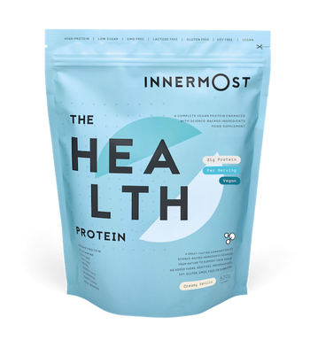 The front of The Health Protein packaging.